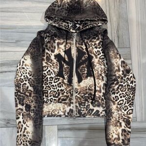 Mowalola X Ksubi Cheetah Double Hood Zipup